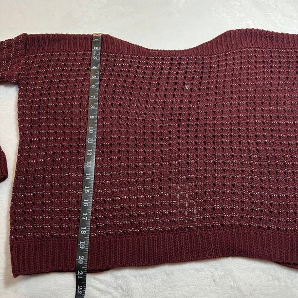 Gossip Girl by Romeo & Juliet Couture Open Knit Oversized Sweater Size Small - Picture 8 of 10